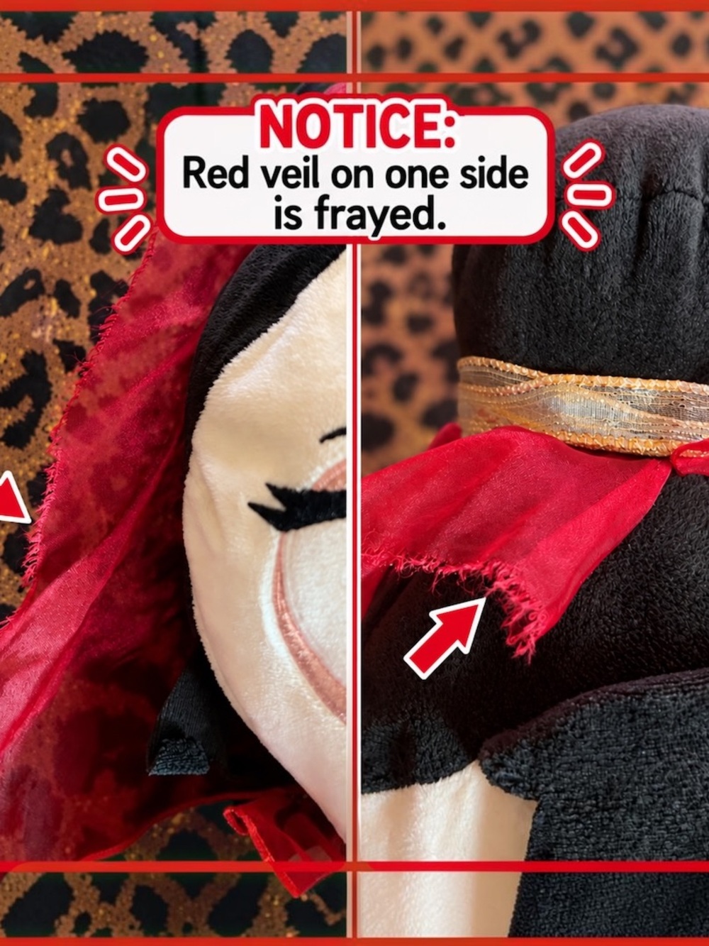 Beetlejuice Lydia Deetz Plush Dolls Set of 2 Funko Spirit Halloween Red Black - Picture 11 of 11